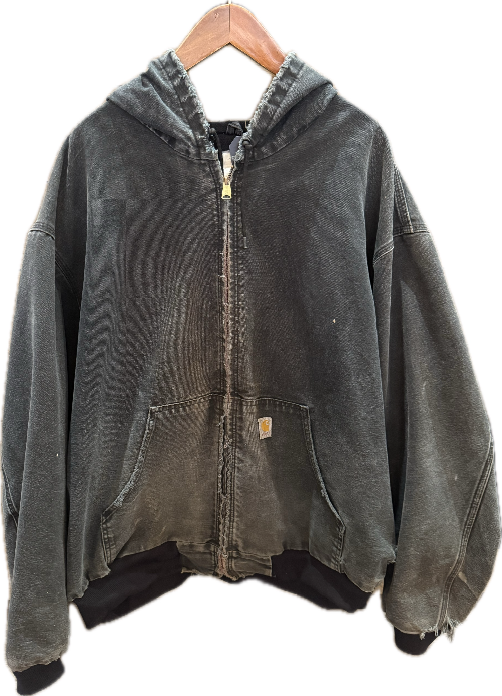 Y2K Carhartt Black Faded Carhartt Jacket - XL