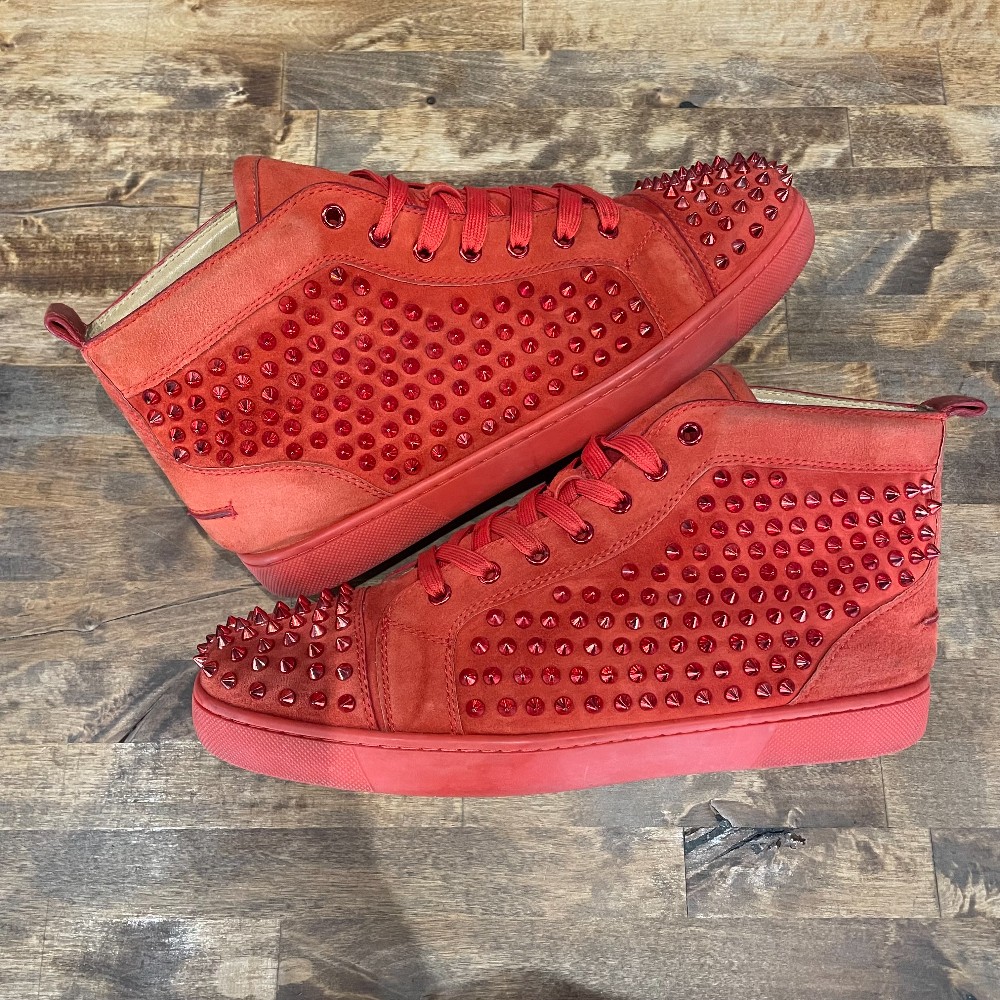 Christian Louboutin Red Suede High Top (NO BOX) - Size 44