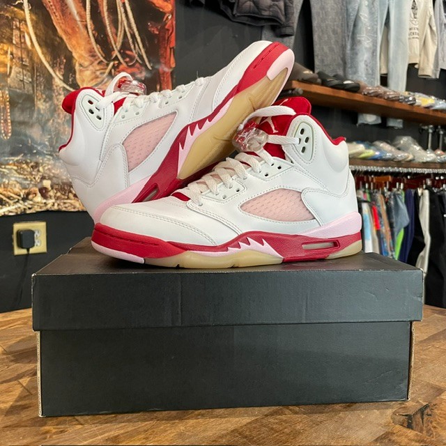 Jordan 5 Retro GS White Pink Red - Size 6Y