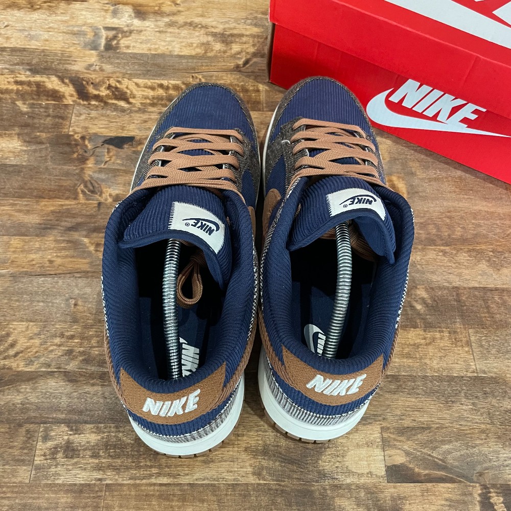 Nike Dunk Low Tweed Corduroy/Midnight Navy - Size 12