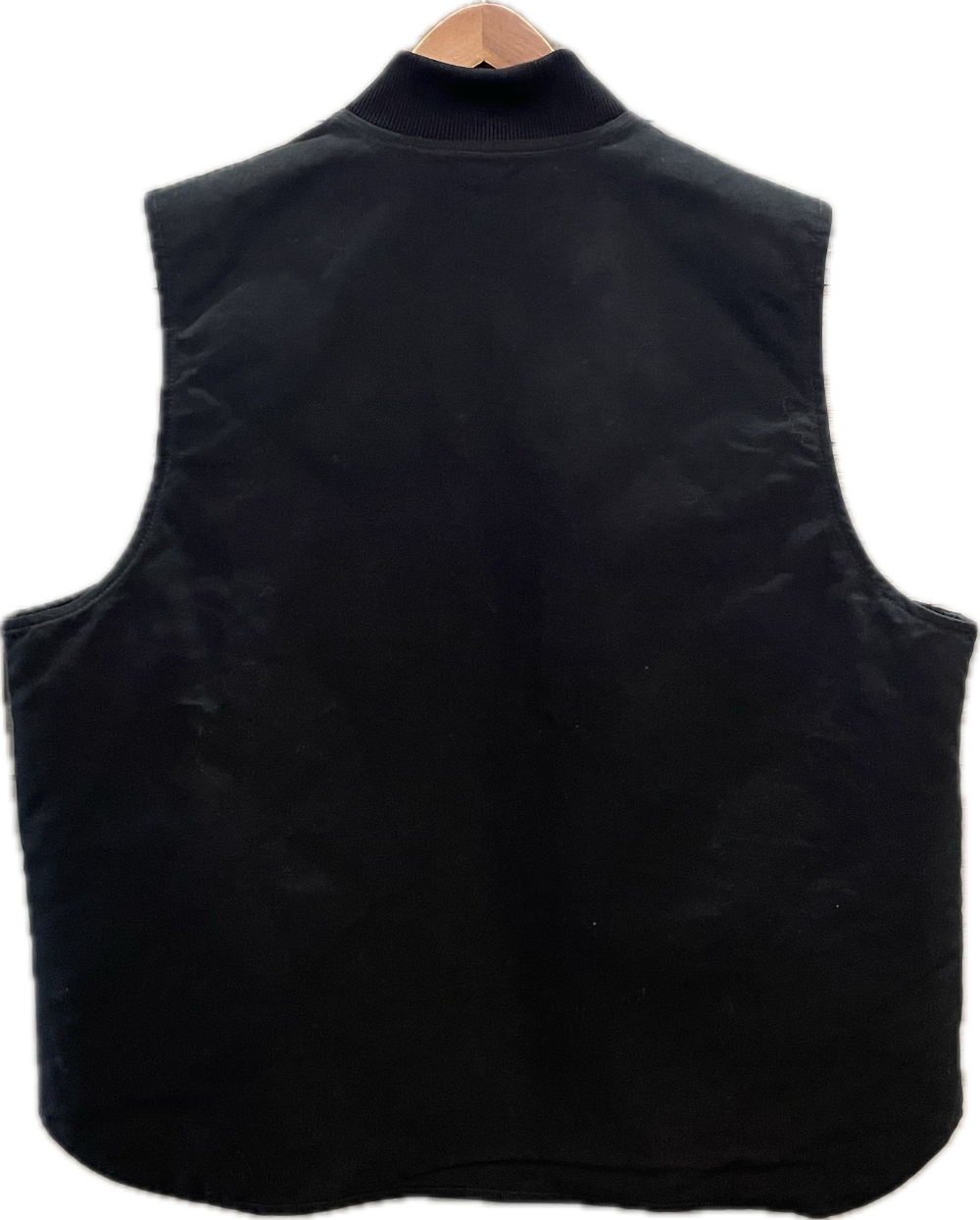 90s Made in Mexico Black Canvas Quilt Lined Vest