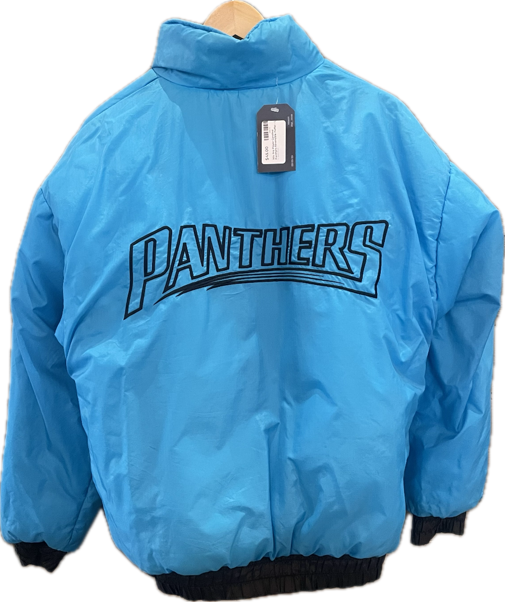90s Pro Player Carolina Panthers Reversible Puffer - L