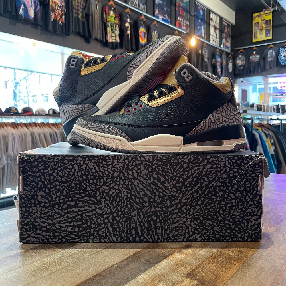 Jordan 3 Retro Black Cement Gold Women's - Size 9.5W