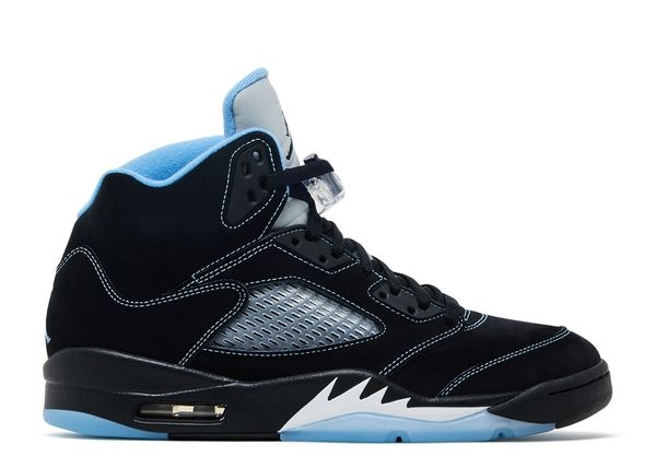 Jordan 5 Retro Black University Blue - Size 7Y