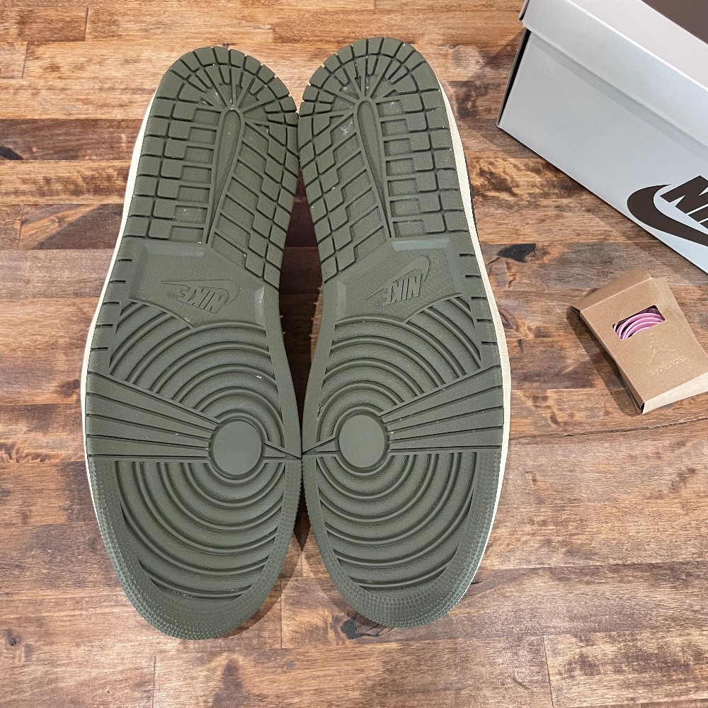 Travis Scott Jordan 1 Low Reverse Olive - Size 13