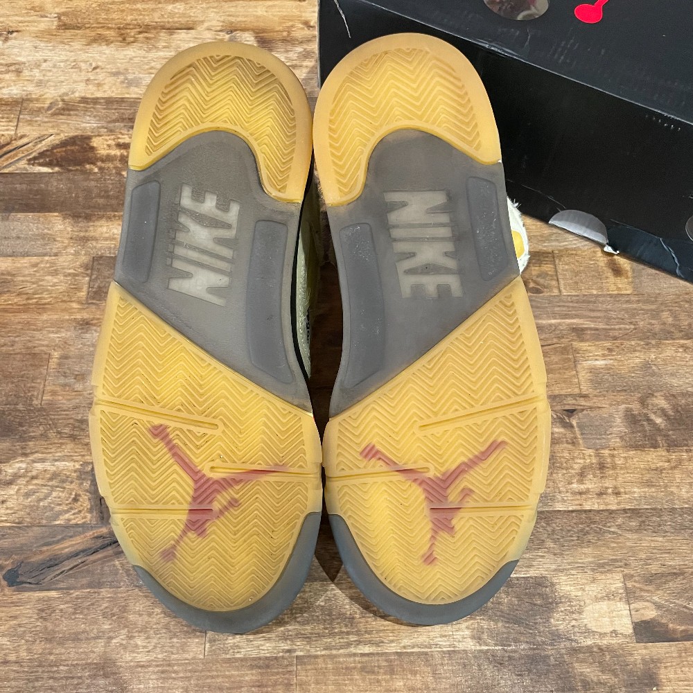 Off-White x Jordan 5 Retro Sail - Size 10