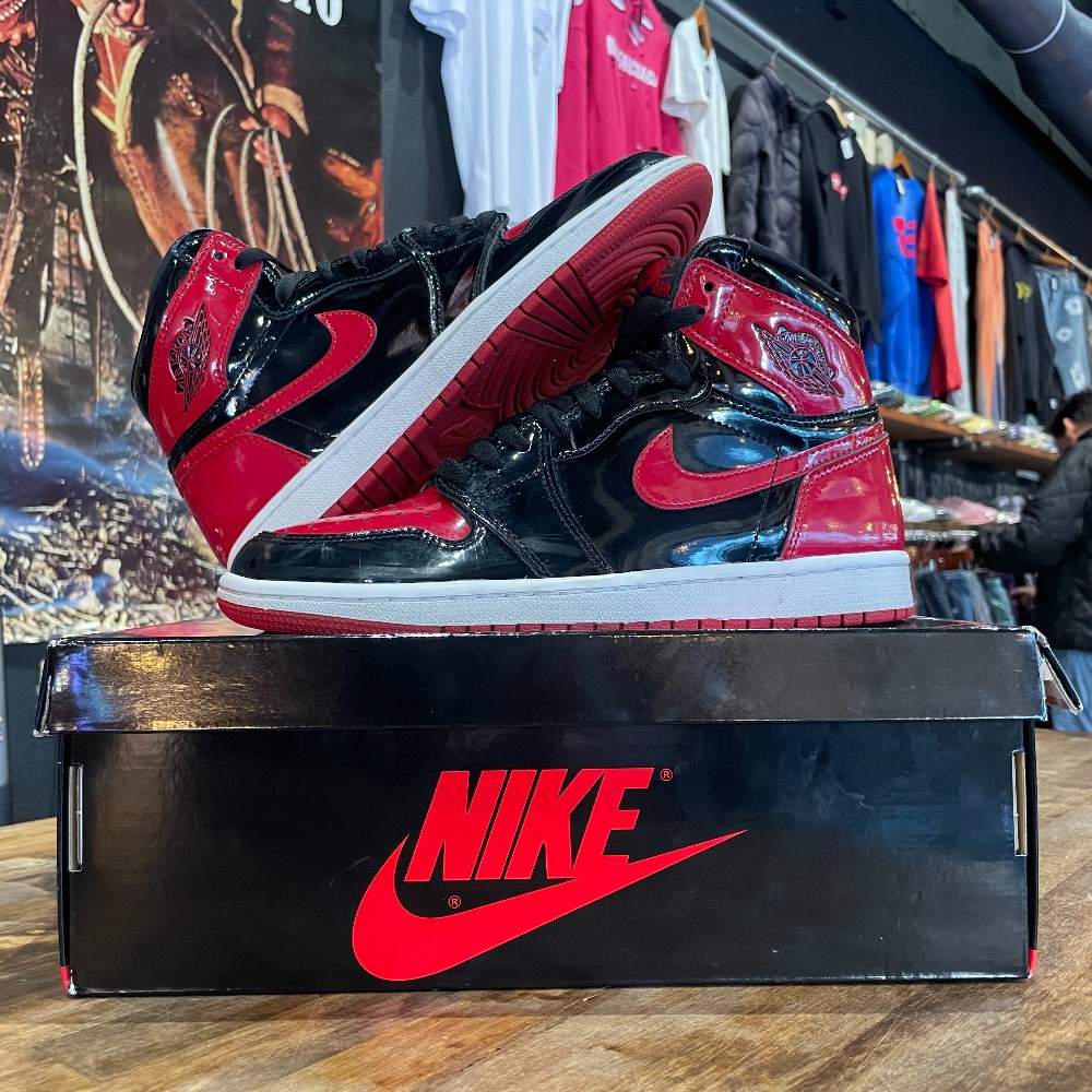 Jordan 1 Retro High Patent Bred - Size 8
