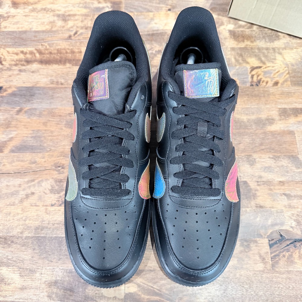 Nike Air Force 1 Multi Swoosh Black (Replacement Box) -Size 11.5