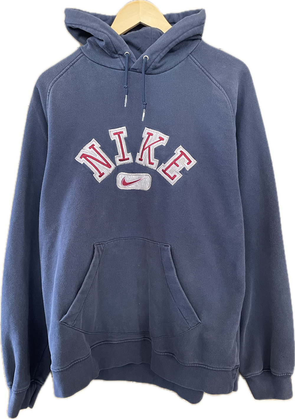 Y2K Nike Mult Emb Spellout Hoodie - L