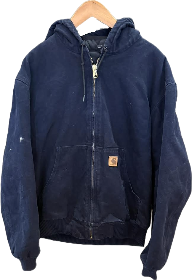 Carhartt Denim Hooded Duck Jacket Navy - L