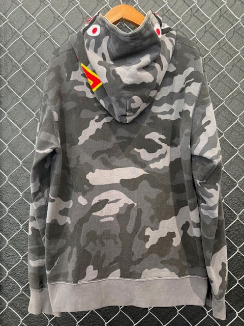 Bape 1st Camo PONR Shark Ful Zip Hoodie - XXL