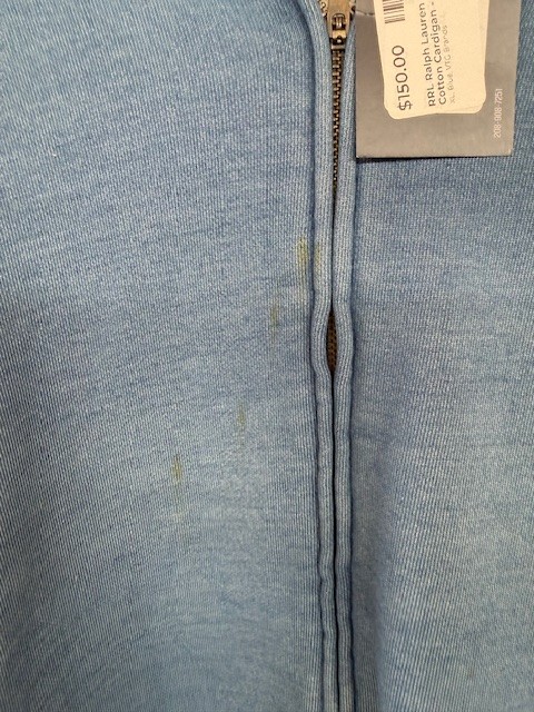 RRL Ralph Lauren Full Zip Cotton Cardigan - XL