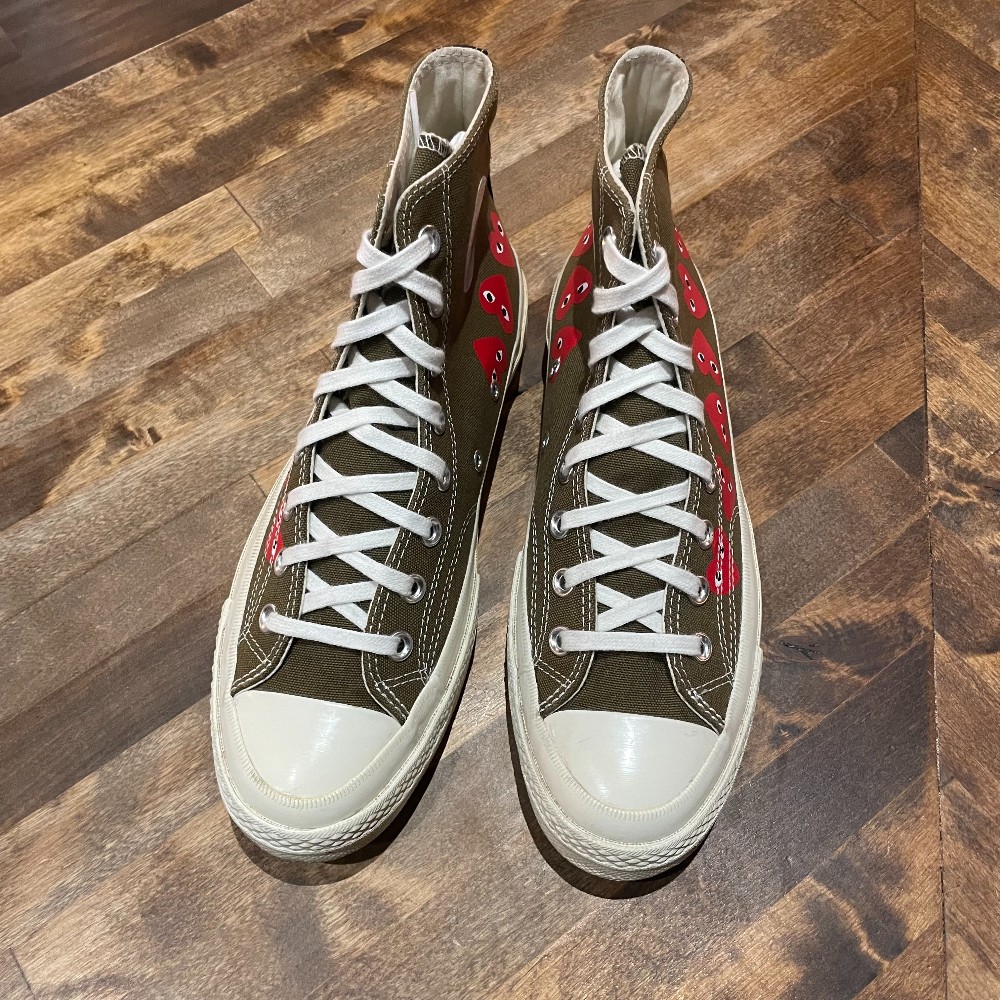 CDG Chuck 70 Hi Multiheart Brown (No Box) - Size 8