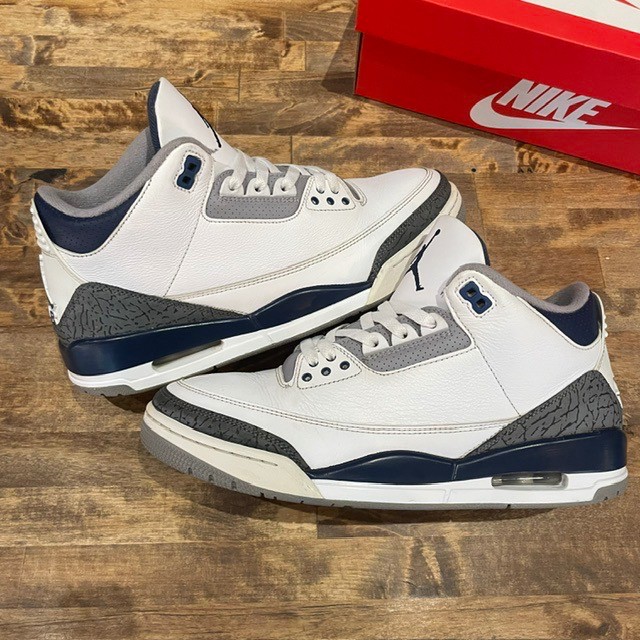 Jordan 3 Retro Midnight Navy (Replacement Box) - Size 10.5