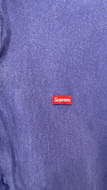 Supreme Small Box Hoodie Blue - M
