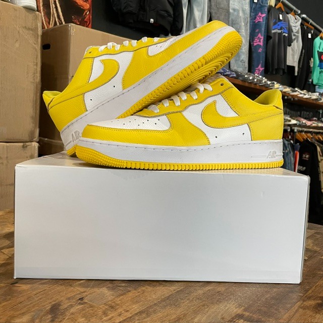 Nike Air Force 1 Low By You White/Yellow - Size 12