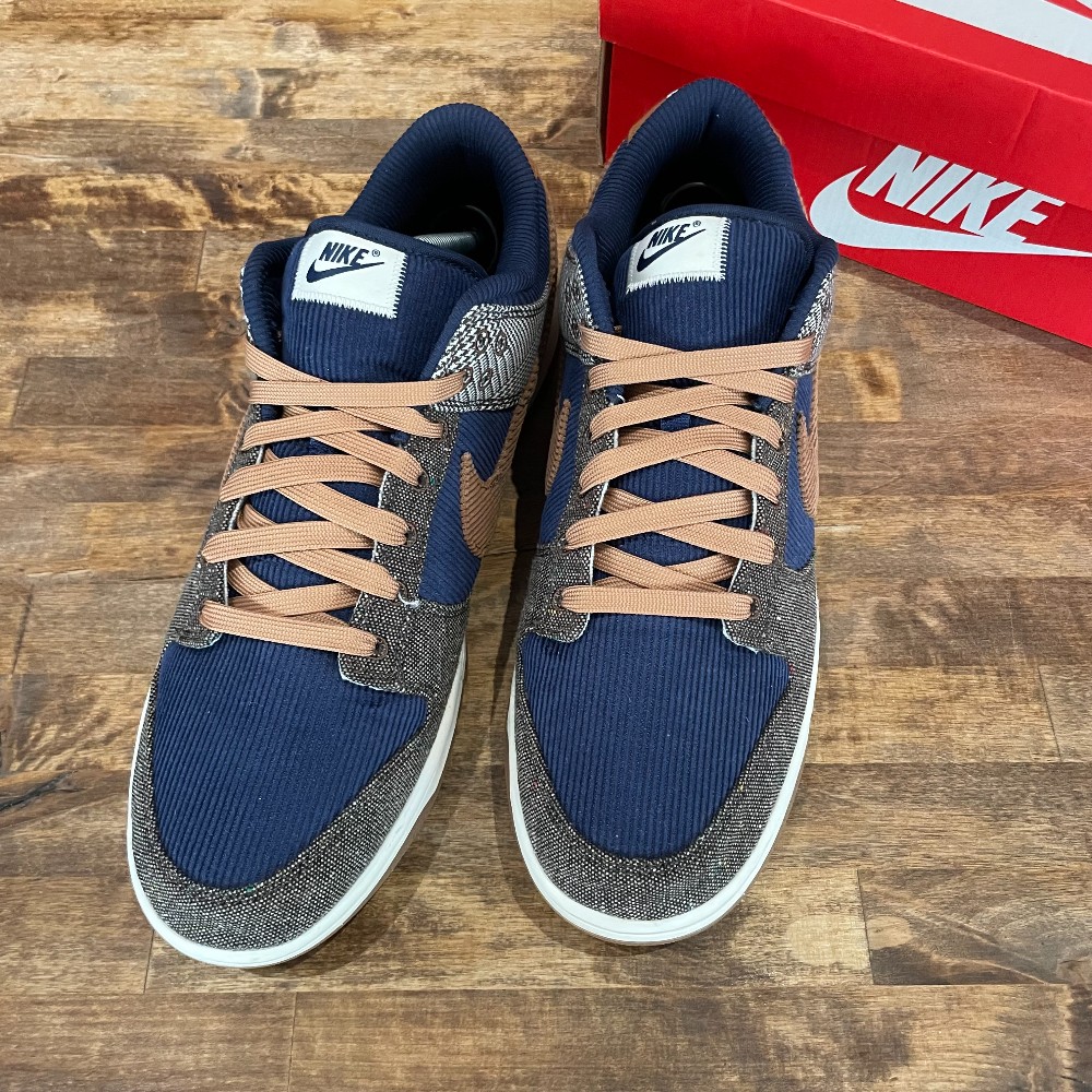 Nike Dunk Low Tweed Corduroy/Midnight Navy - Size 12