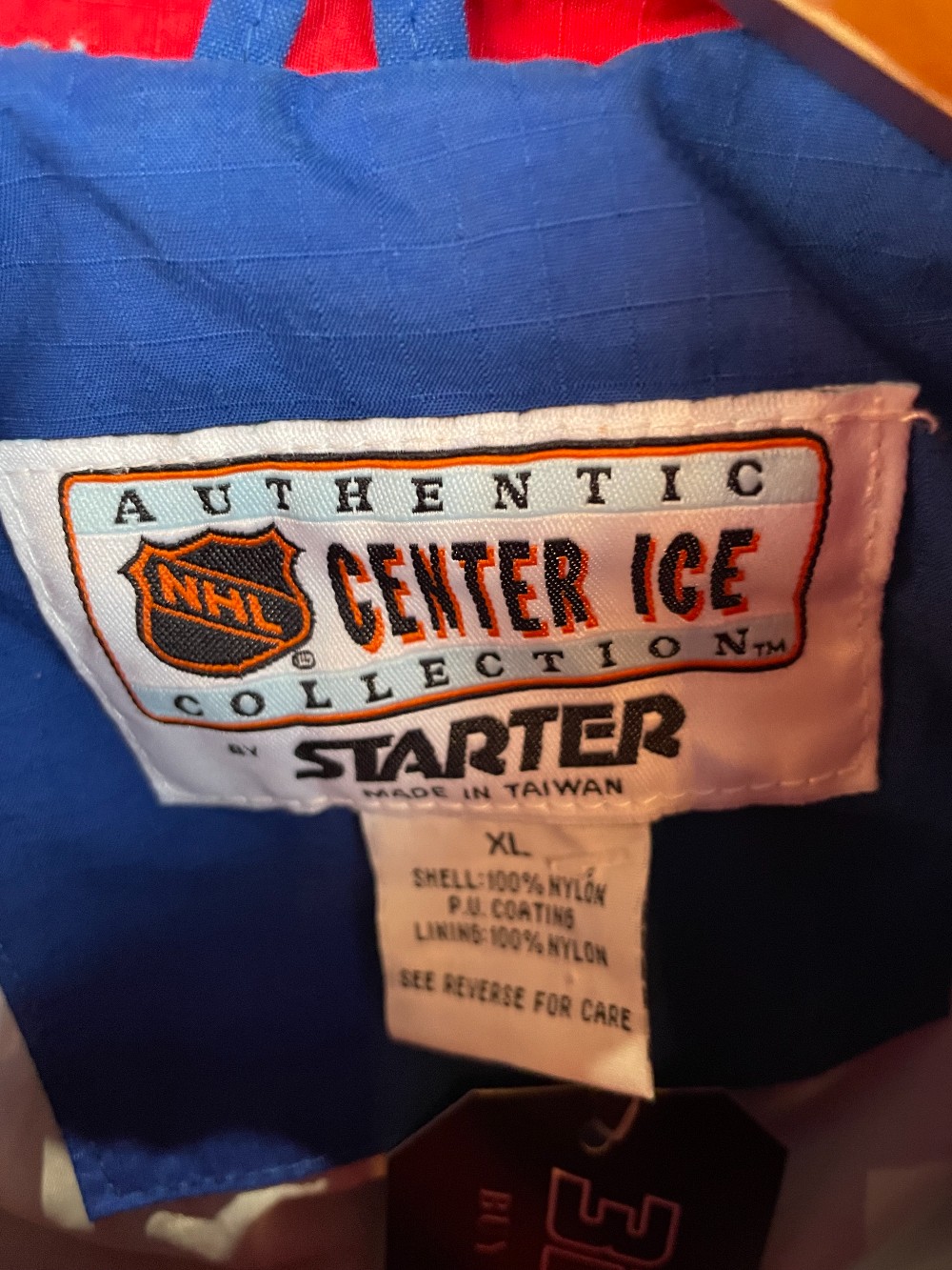 90s New York Rangers Half-Zip Windbreaker - XL