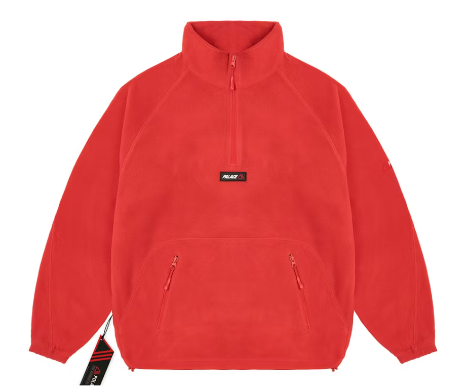 Palace Polartec Quarter Zip Red - L