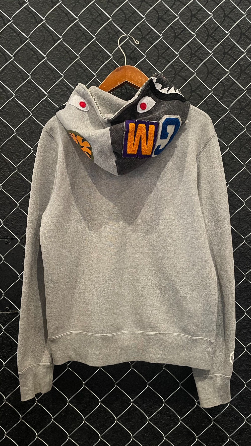 Bape 1st Shark Fullzip Hoodie Grey - M