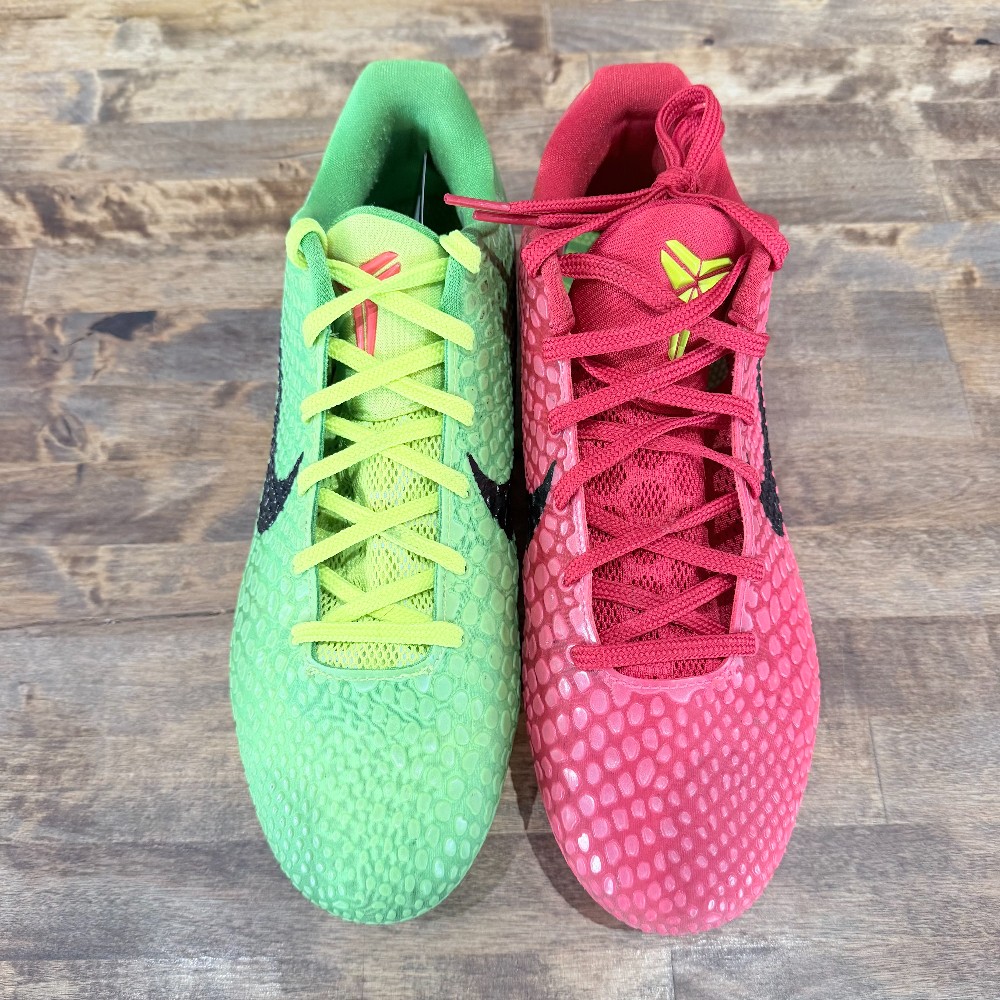 Kobe 6 Protro Grinch Mismatch Cleats (No Box) - Size 10