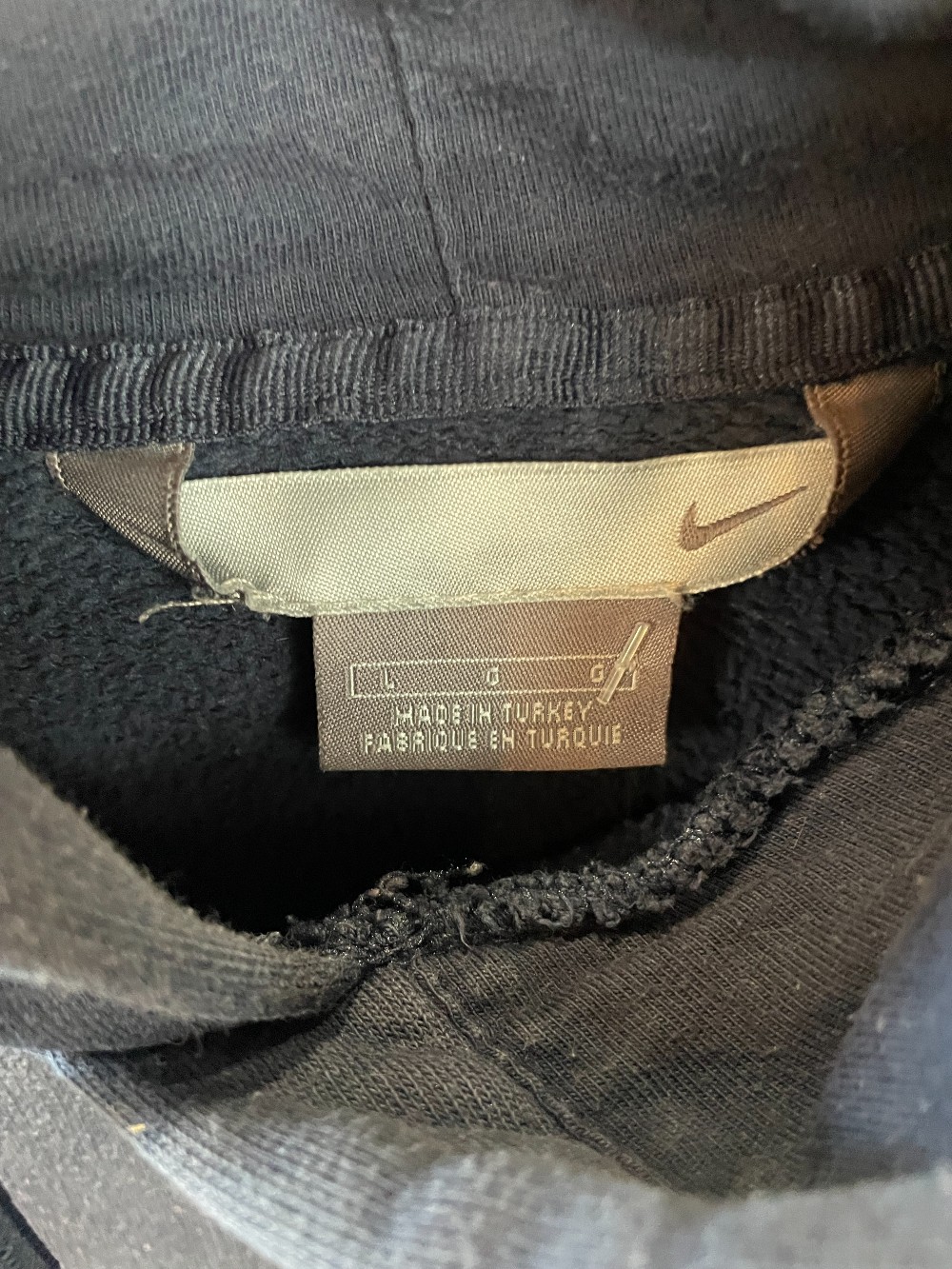 Y2K Nike Mult Emb Spellout Hoodie - L