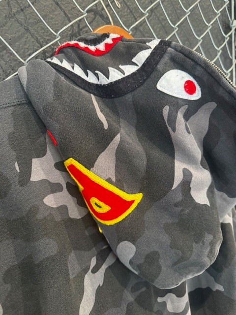 Bape 1st Camo PONR Shark Ful Zip Hoodie - XXL