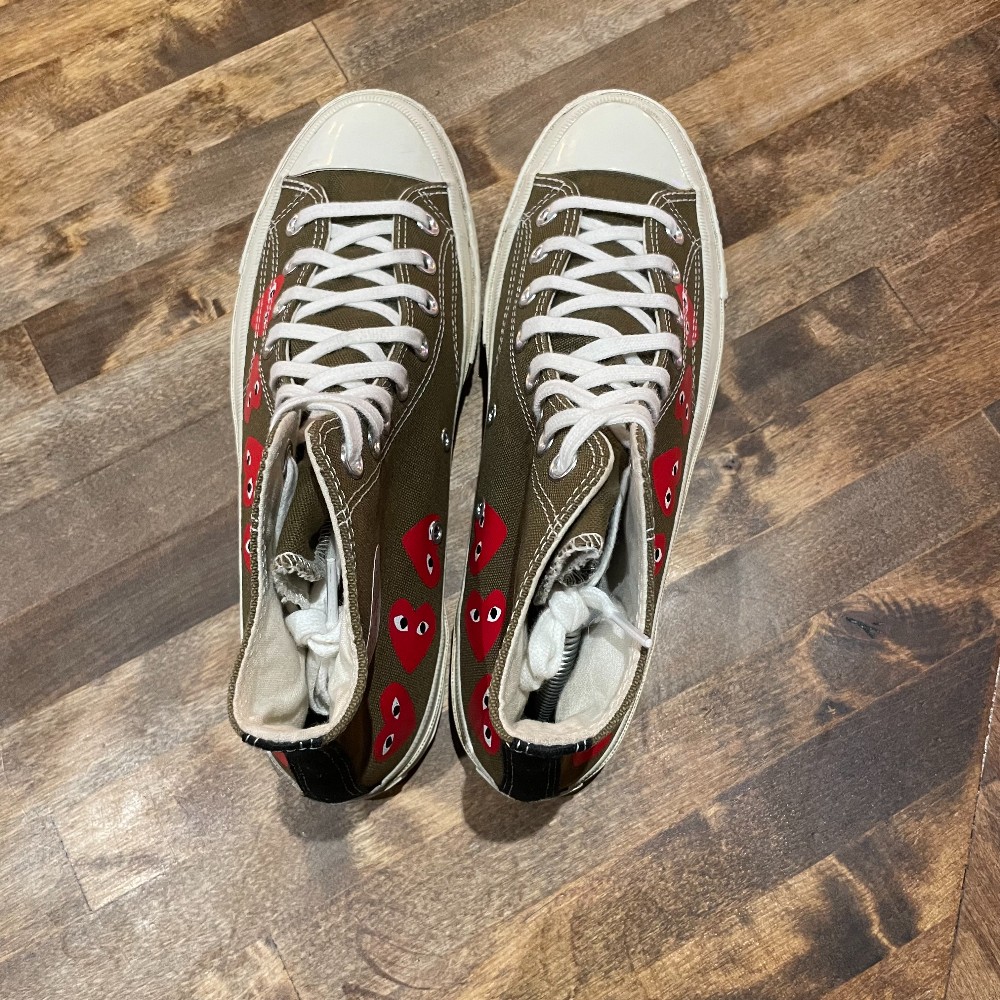 CDG Chuck 70 Hi Multiheart Brown (No Box) - Size 8