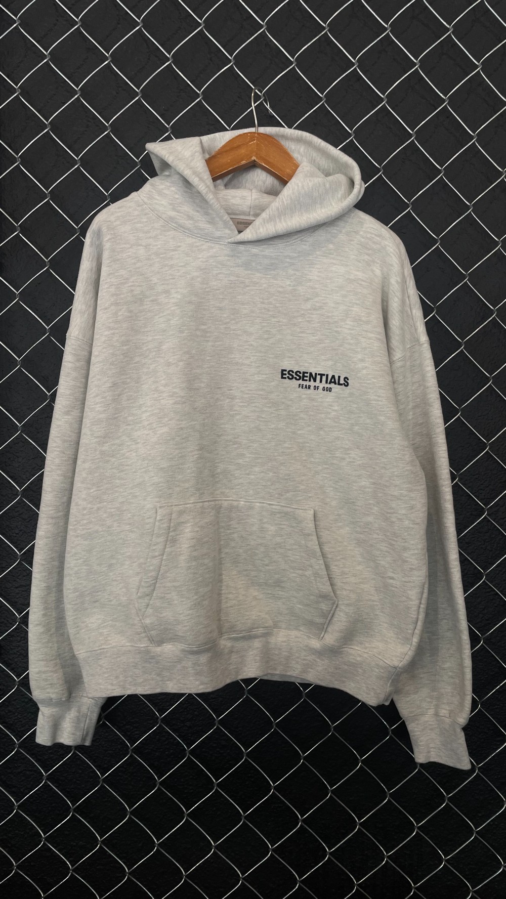 Fear Of God ESSENTIALS Heather Grey Hoodie - M