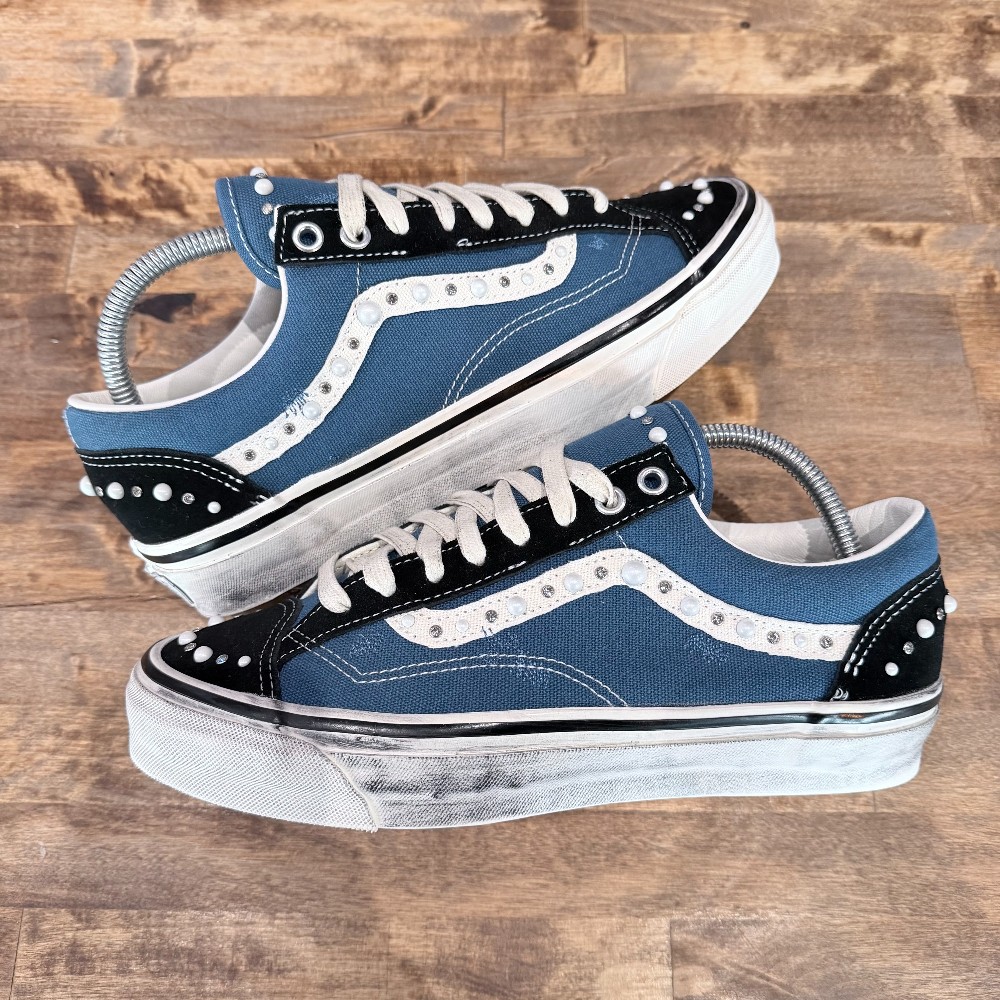 Vans Old Skool 36 Pearlized Black Navy - Size 8