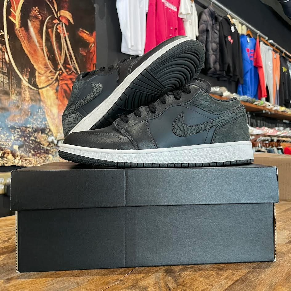 Jordan 1 Low (GS) Black Elephant - Size 6.5Y