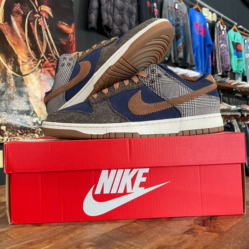Nike Dunk Low Tweed Corduroy/Midnight Navy - Size 12