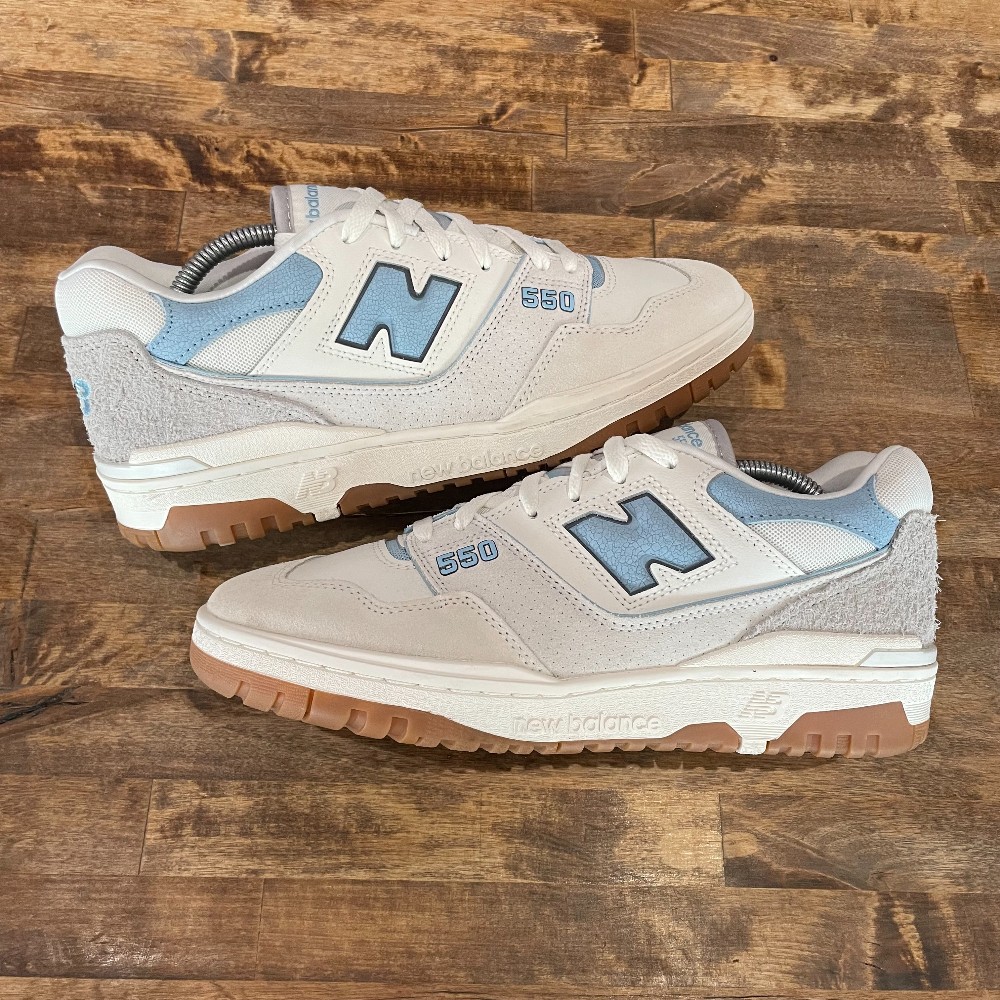 New Balance 550 White/University Blue/Gum (No Box) - Size 10