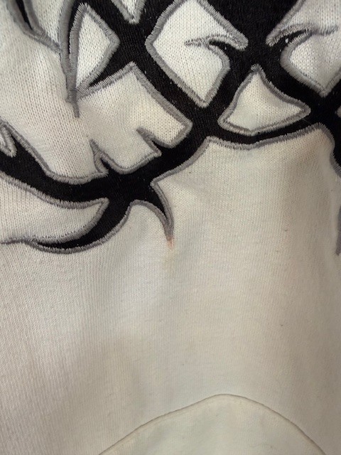 Y2K Embroidered Tribal Hoodie - L