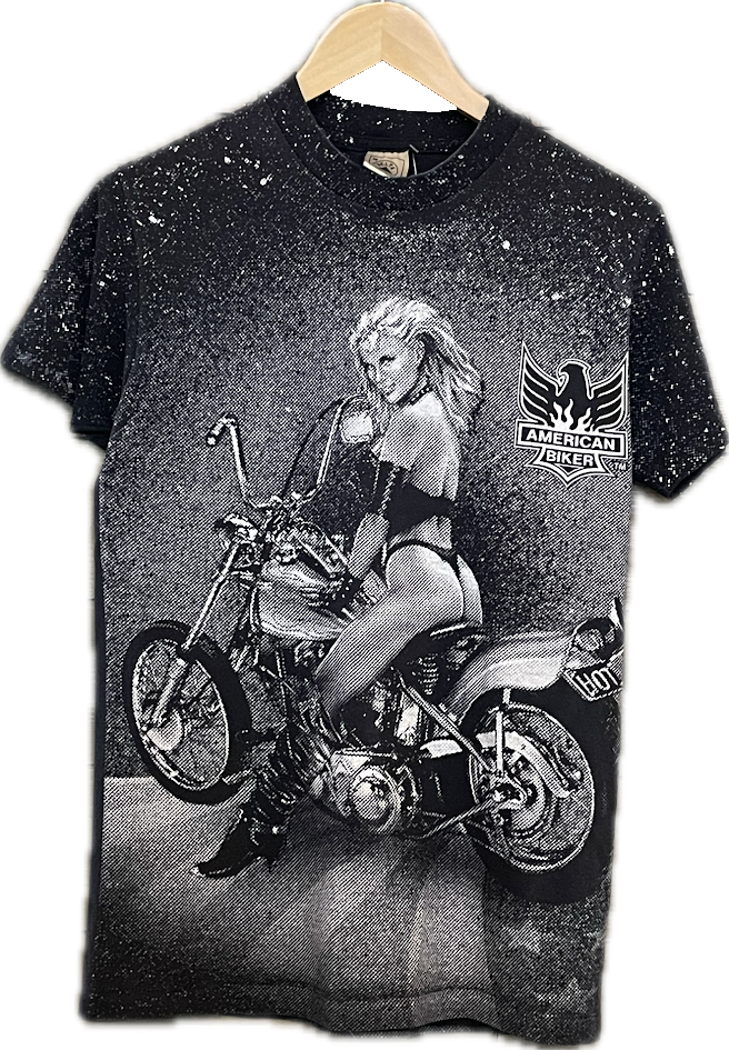 90s America Biker Chick AOP Tee - M