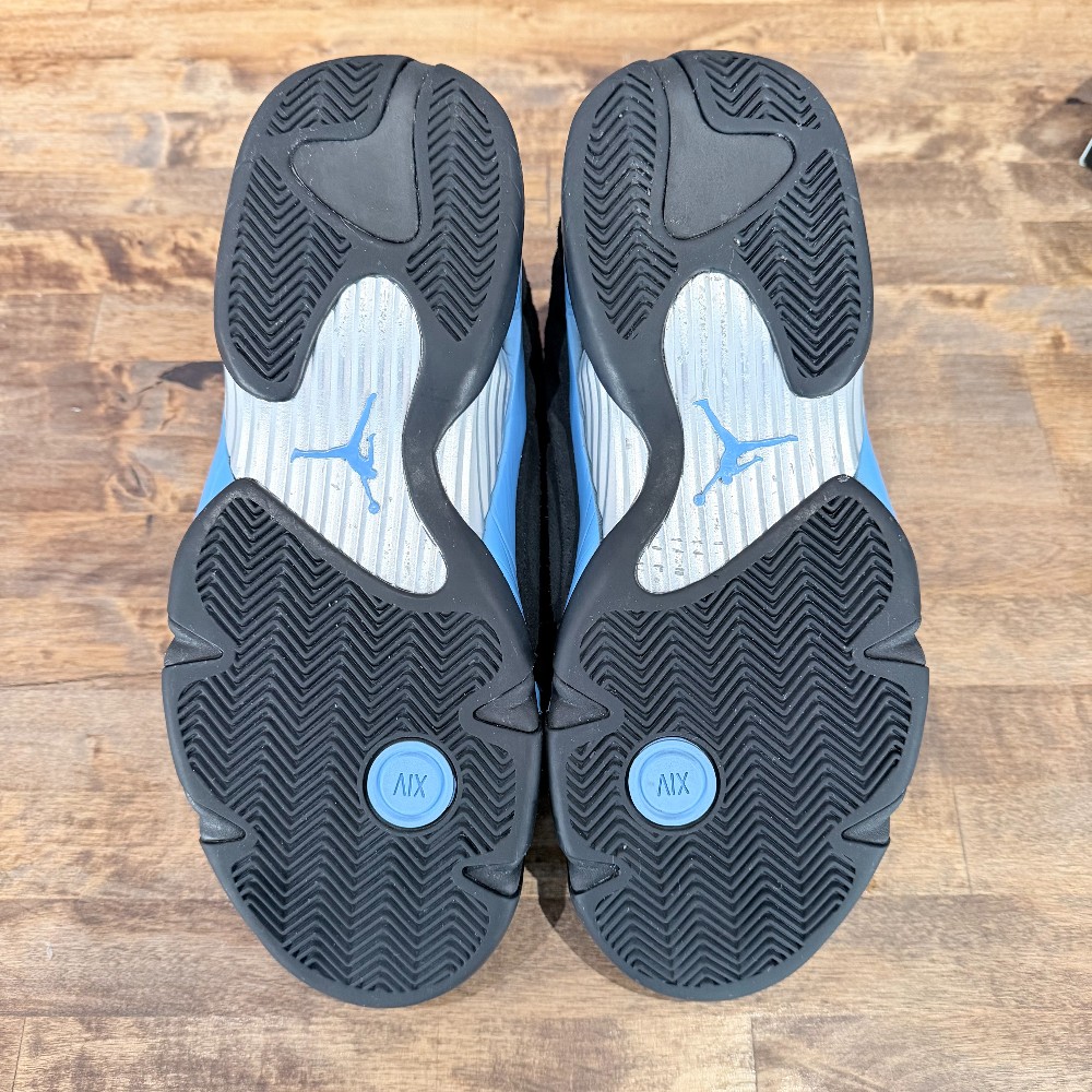 Jordan 14 Retro Black/University Blue - Size 9.5