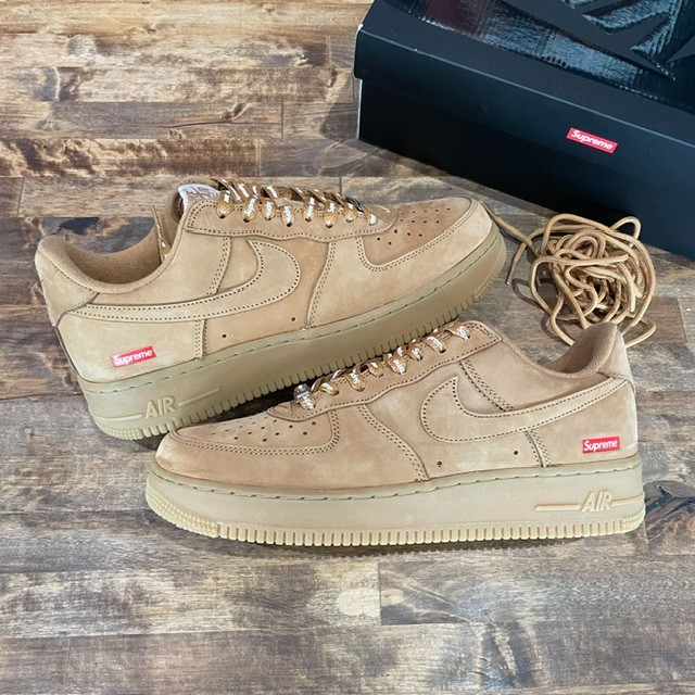 Supreme Air Force 1 Low Flax - Size 9.5
