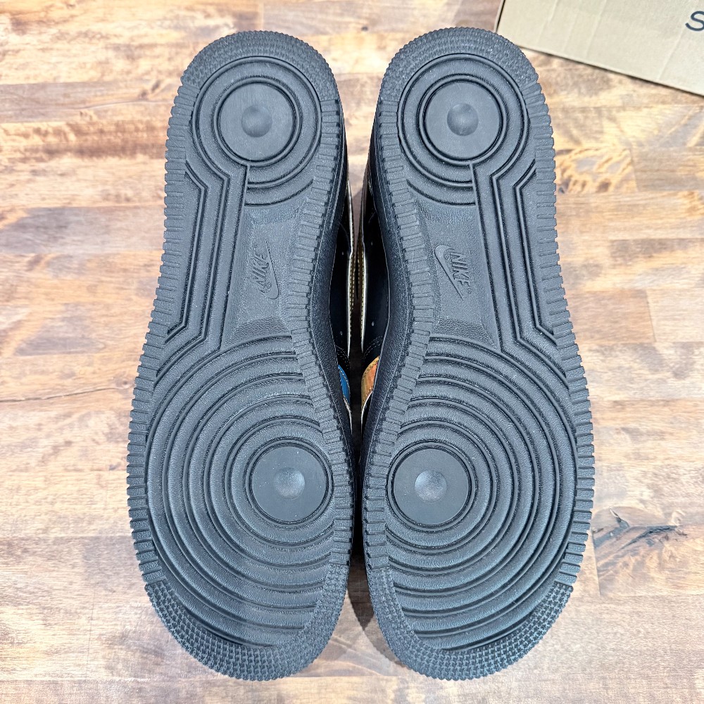 Nike Air Force 1 Multi Swoosh Black (Replacement Box) -Size 11.5