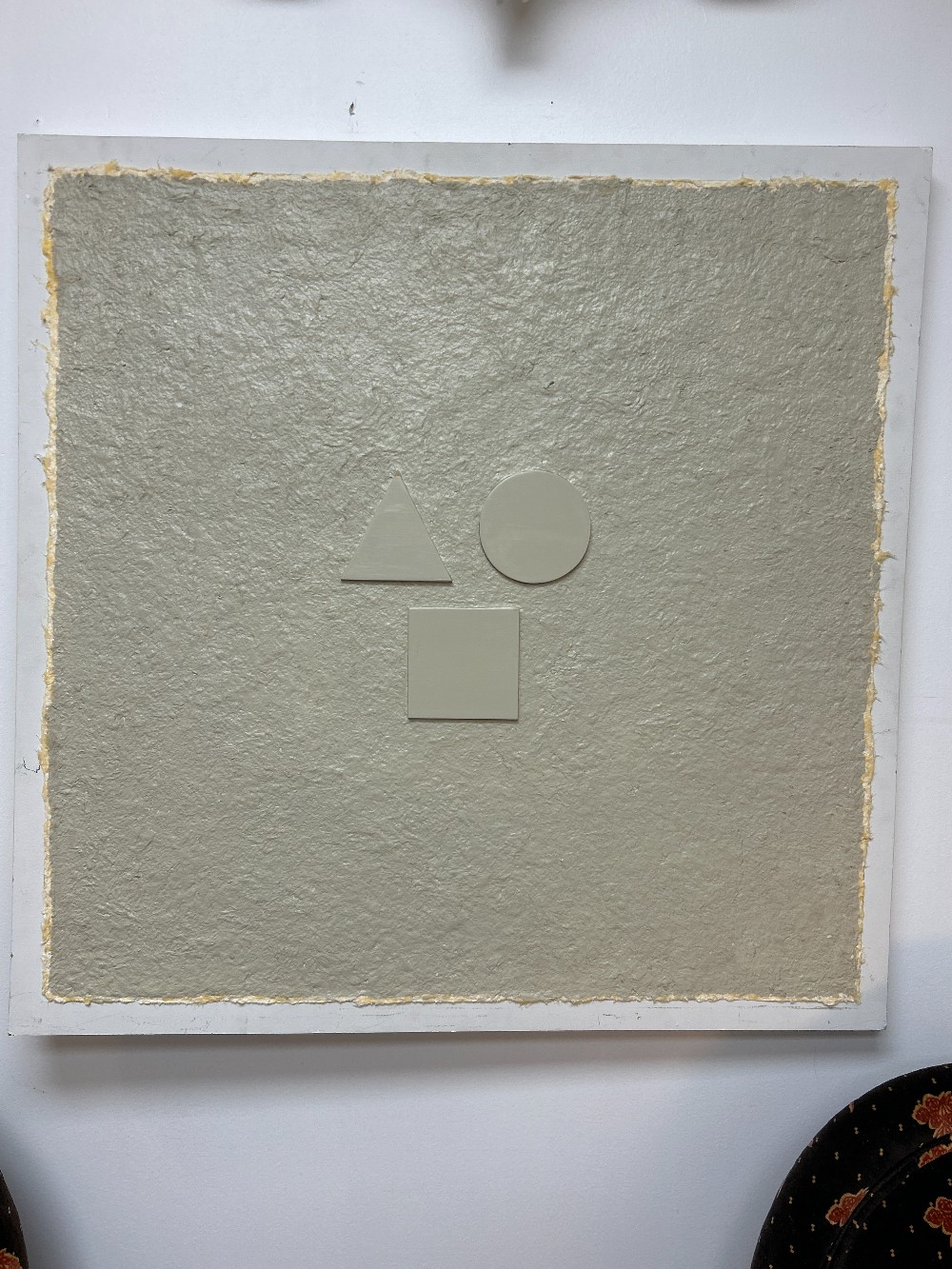 Geometric Mixed Media Artwork, Signed