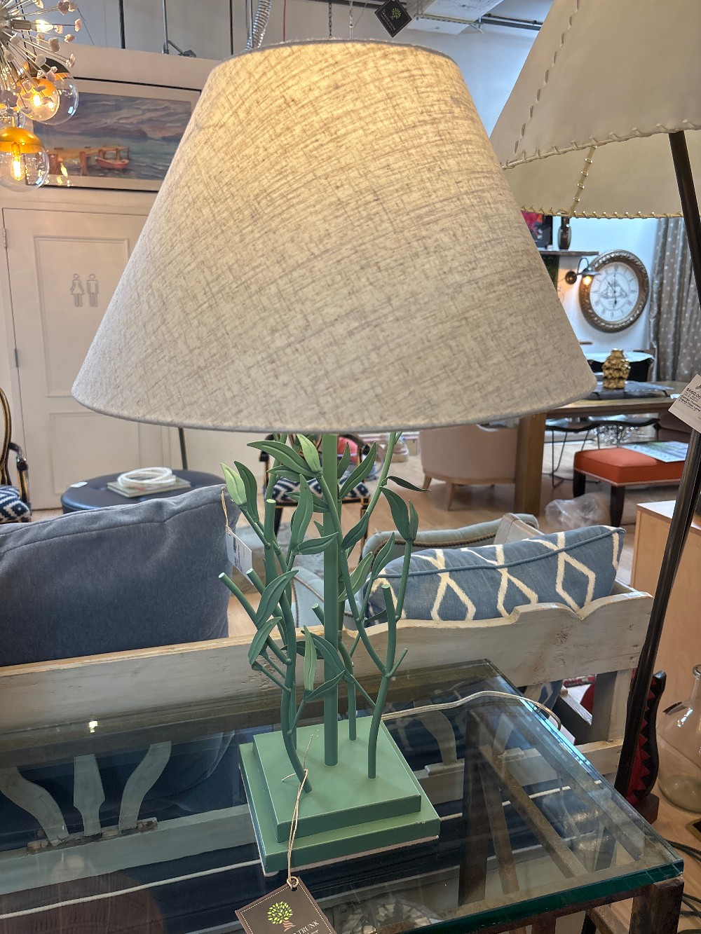 Sculptural Metal Leaf Lamp