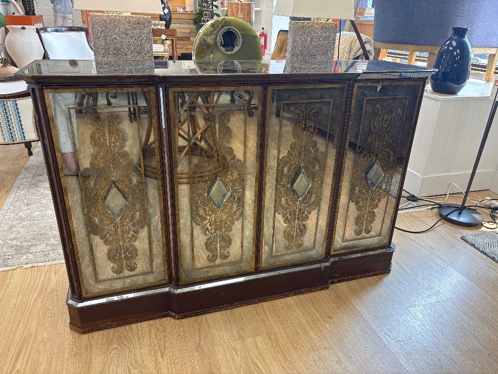 Mid-Century Hollywood Regency Eglomise Sideboard