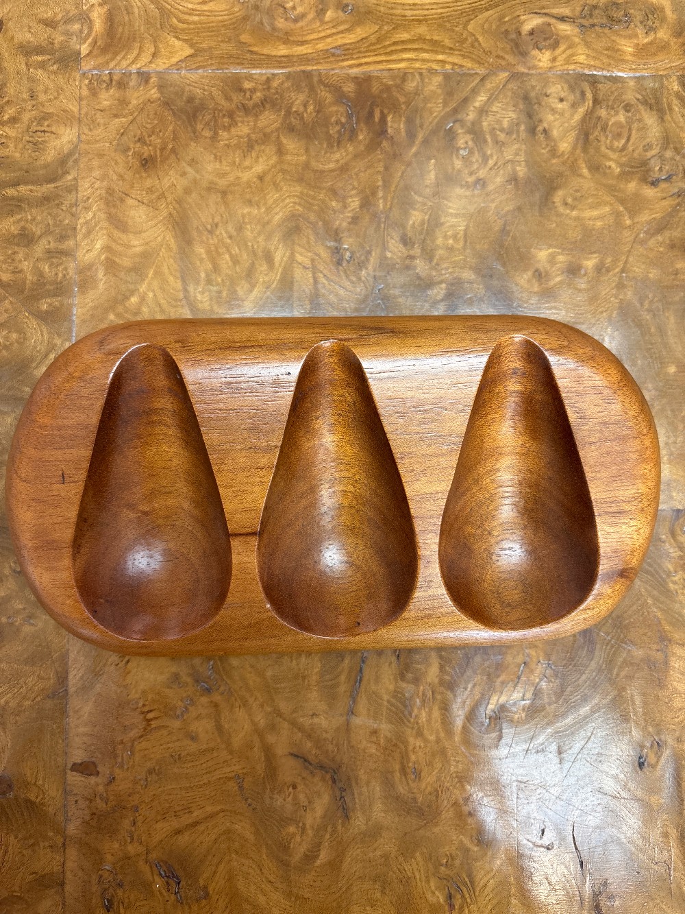 Mid-Century Savinelli Carved Wood Pipe Holder, Made in Italy