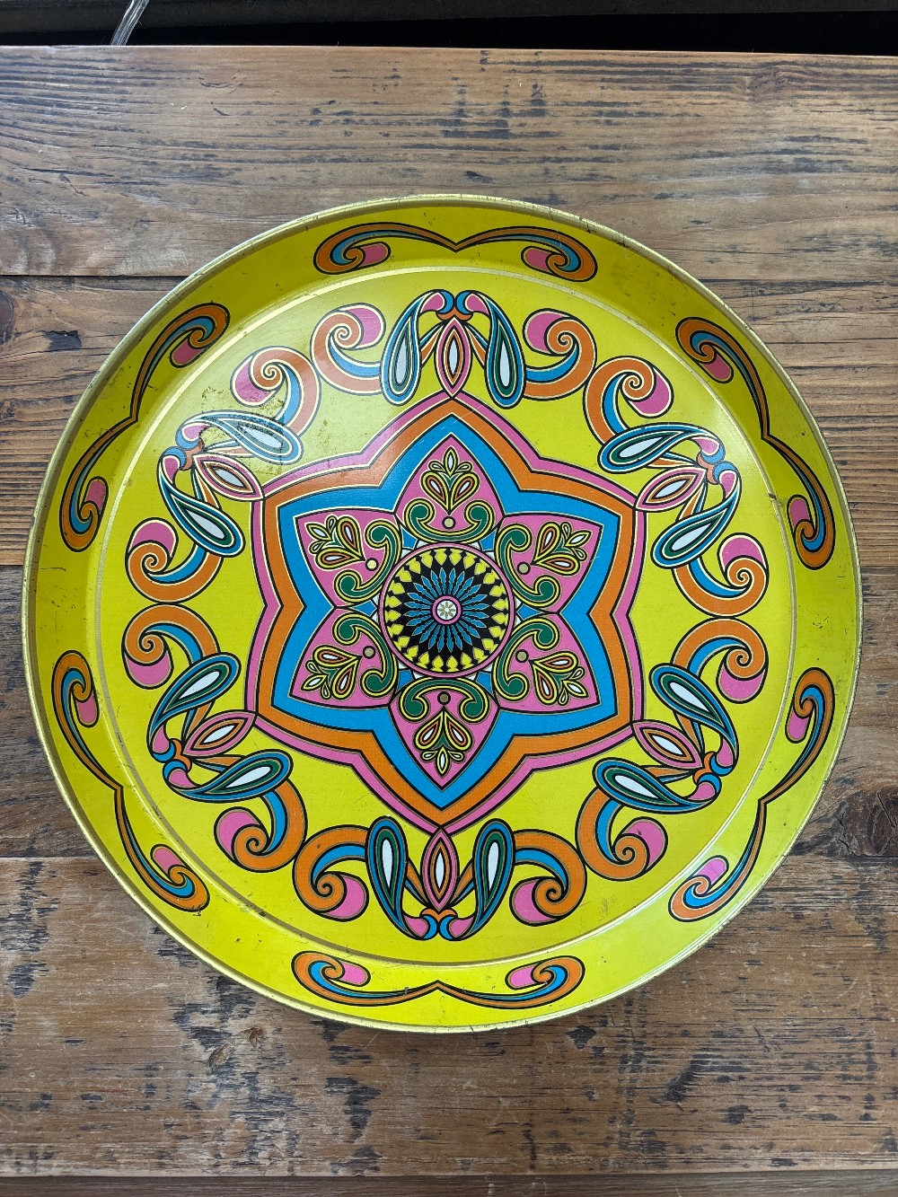 Vintage Mid-Century Daher Decorated Ware Metal Tray