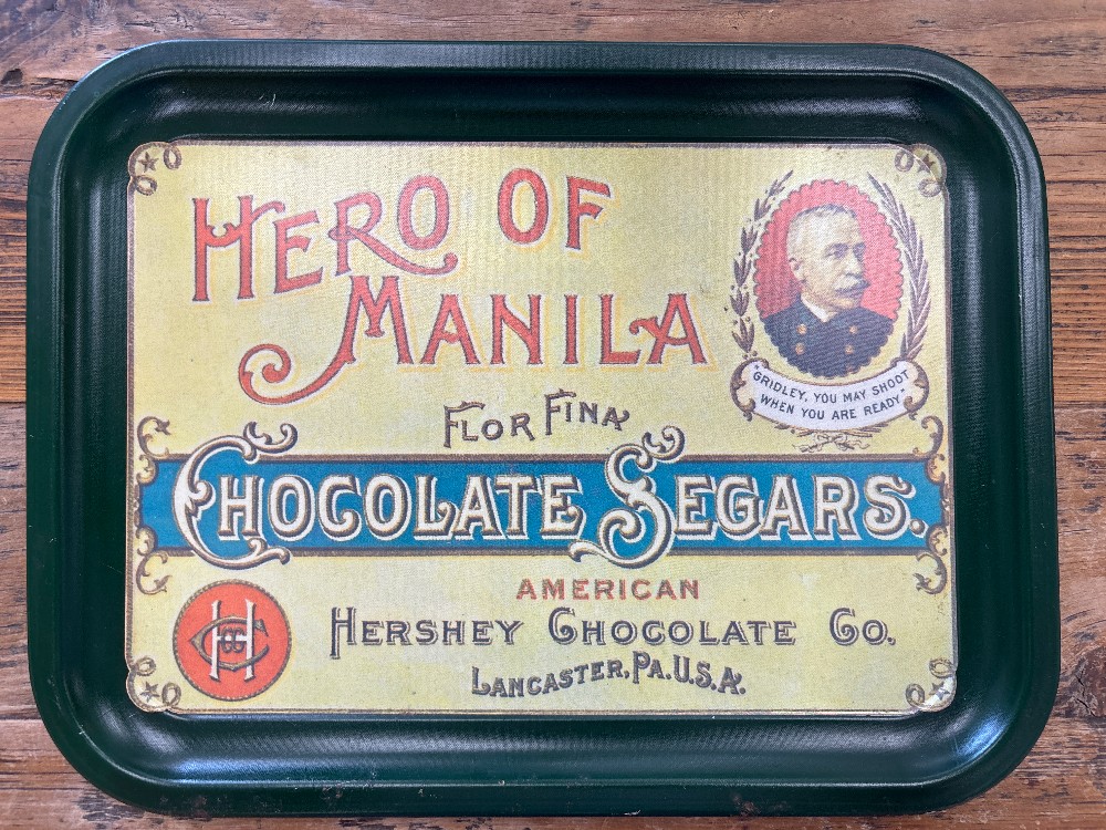Hero of Manila Chocolate Segars Vintage Style Tray