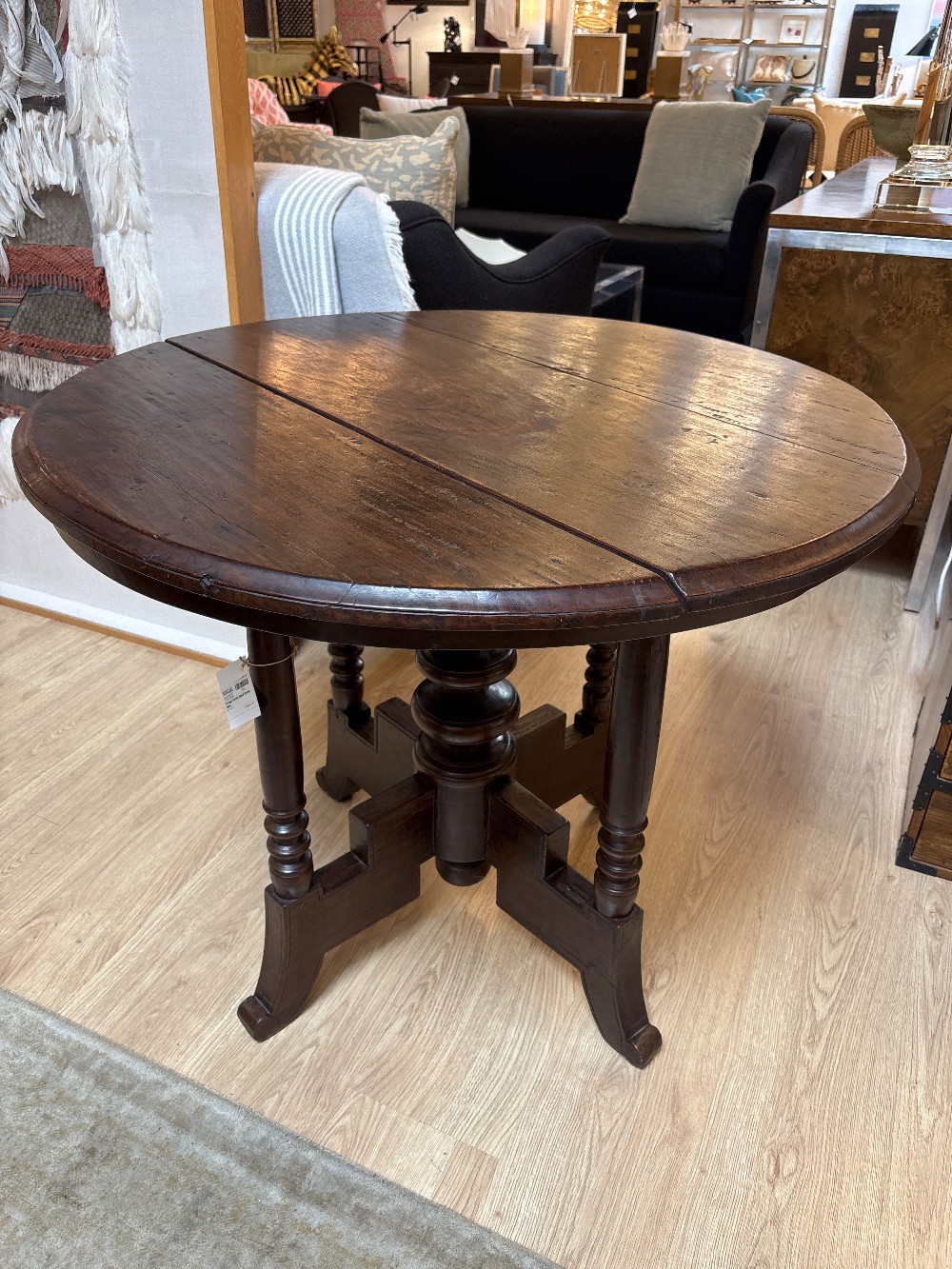 Vintage Turned Wood Center Table