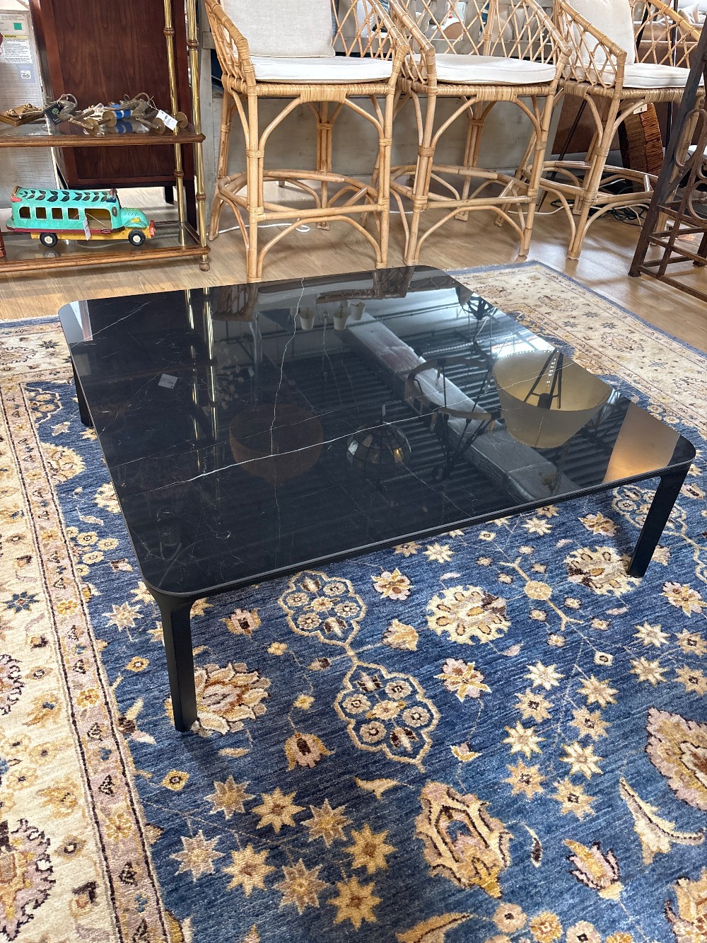 Sovet Slim Faux Marble Top Modern Coffee Table