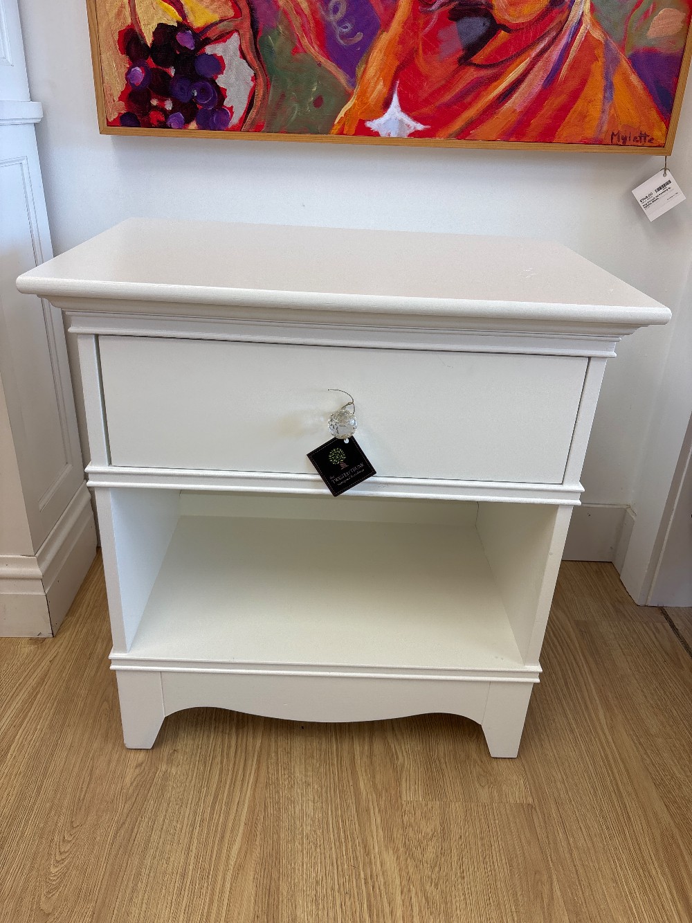 Crate & Barrel White Nightstand