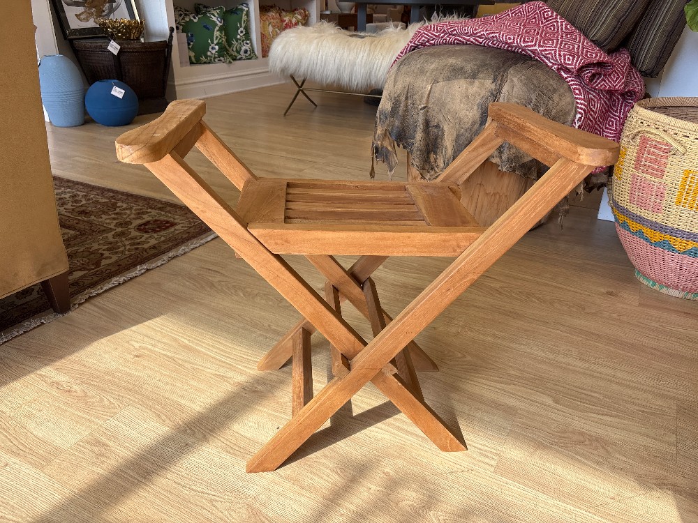 Folding Teak Stool