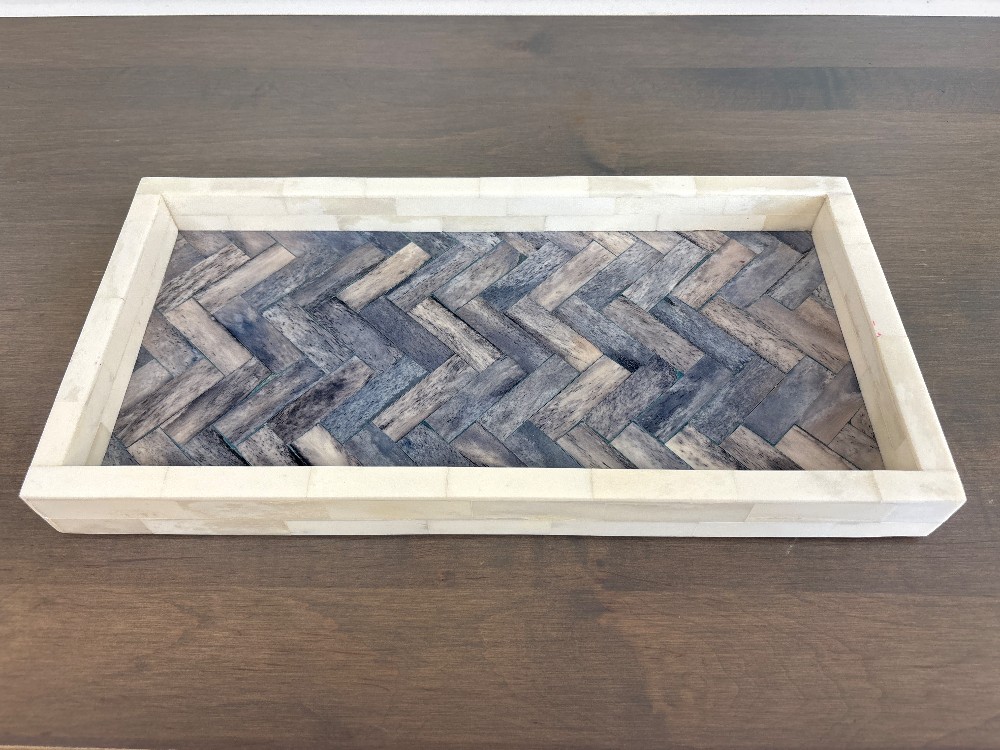 Zodax Mahar Rectangular Bone Inlay Tray