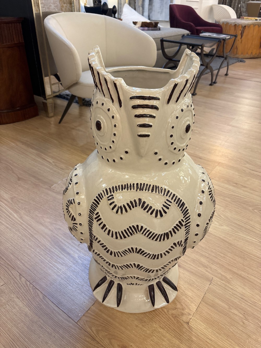 Global Views Ceramic Owl Large Vase